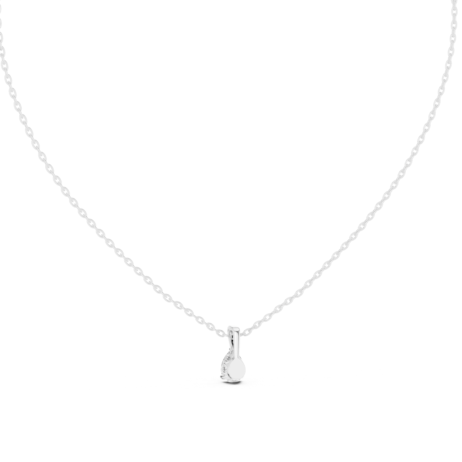 Gold Pendant GPD-0067, White Gold, view 4