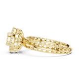 Gold Ring DDLR-754, Yellow Gold, view 3