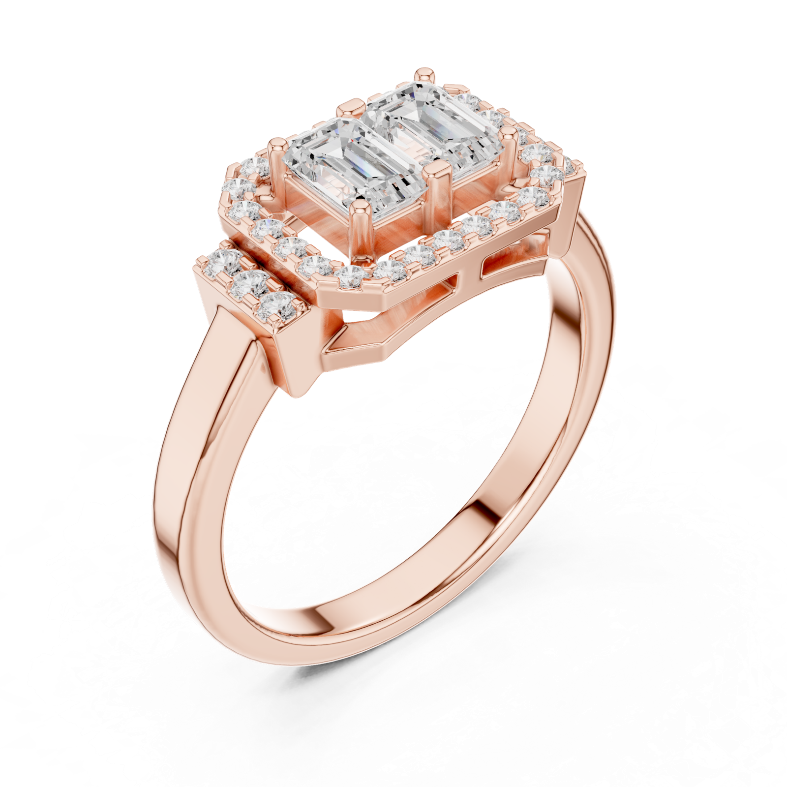 Gold Ring DDLR-534, Rose Gold, view 2