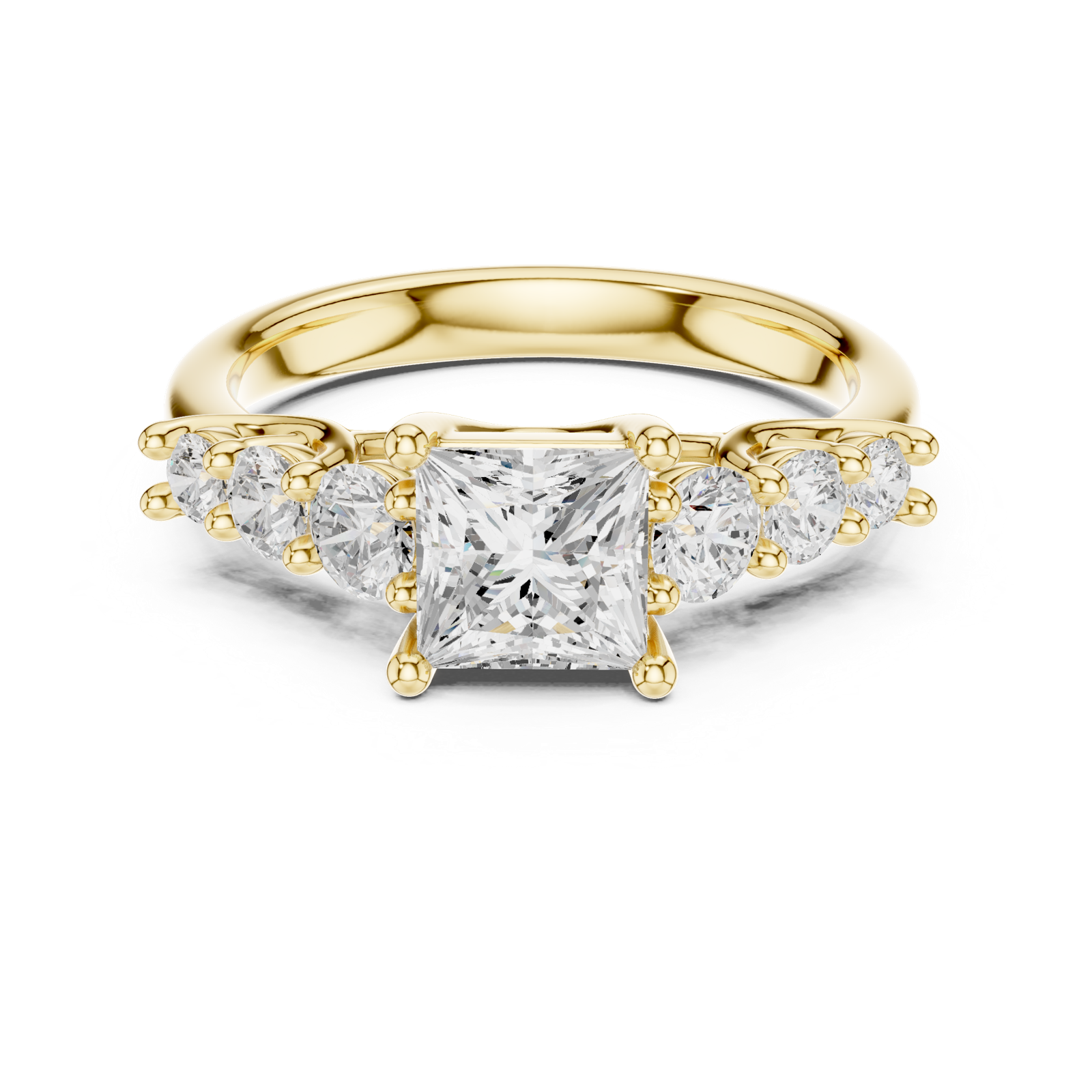 Gold Ring DDLR-703, Yellow Gold, view 4