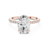 Gold Jewelry L36-16, Oval center stone, Rose Gold, view 4