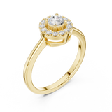 Gold Ring DDLR-833, Yellow Gold, view 2