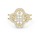 Gold Ring DDLR-459, Yellow Gold, view 4