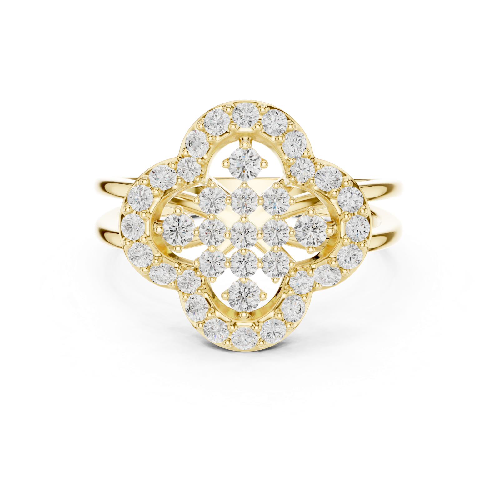 Gold Ring DDLR-459, Yellow Gold, view 4