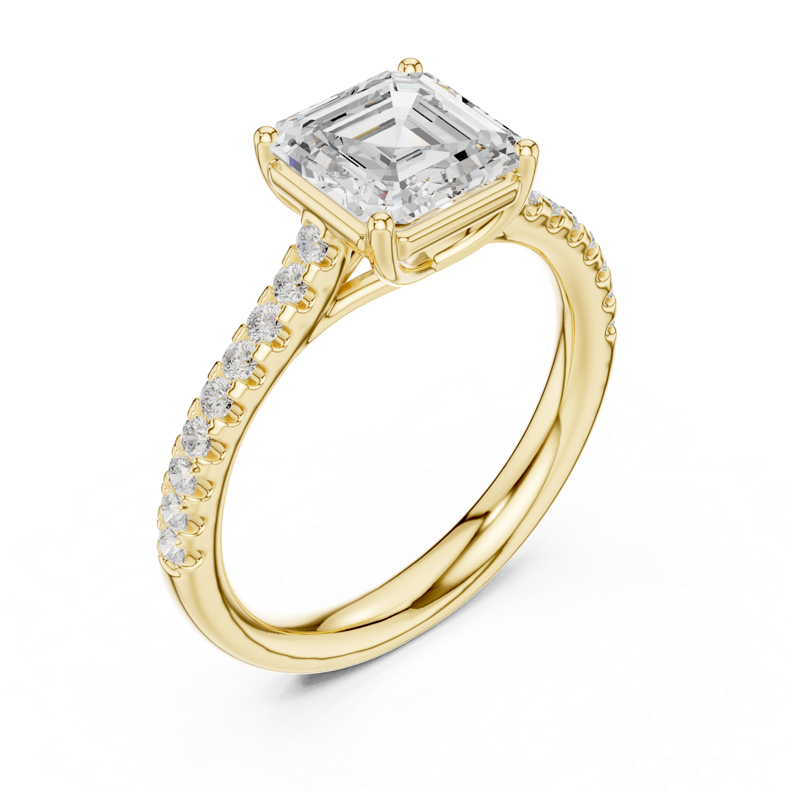 Gold Ring DDLR-730, Yellow Gold, view 2