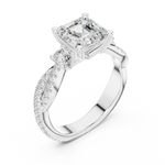 Gold Ring DDLR-1032, White Gold, view 2