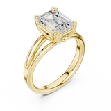 Gold Jewelry L36-7, Emerald center stone, Yellow Gold, view 2
