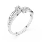 Gold Ring HLR-254, White Gold, view 2