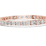 14K Solid Gold Lab Diamond Bracelet, Rose Gold, view 3