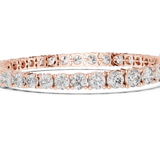 14K Solid Gold Lab Diamond Bracelet, Rose Gold, view 3