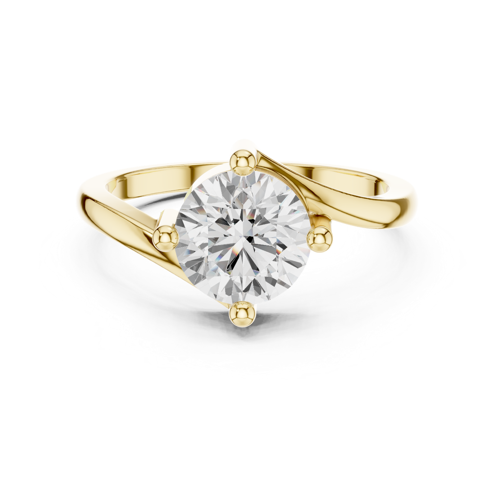 Gold Ring DDLR-804, Yellow Gold, view 4