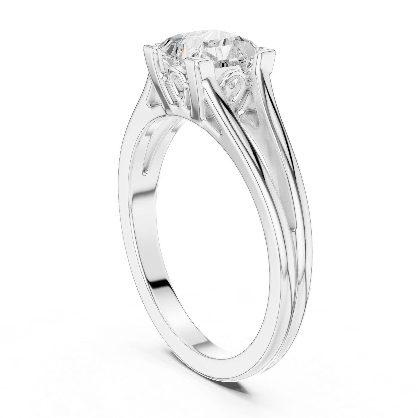 Gold Ring DDLR-892, White Gold, view 1