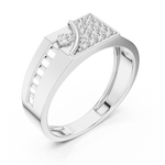 Gold Ring LR-01 (29), White Gold, view 2