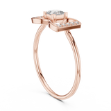 Gold Ring HLR-198, Rose Gold