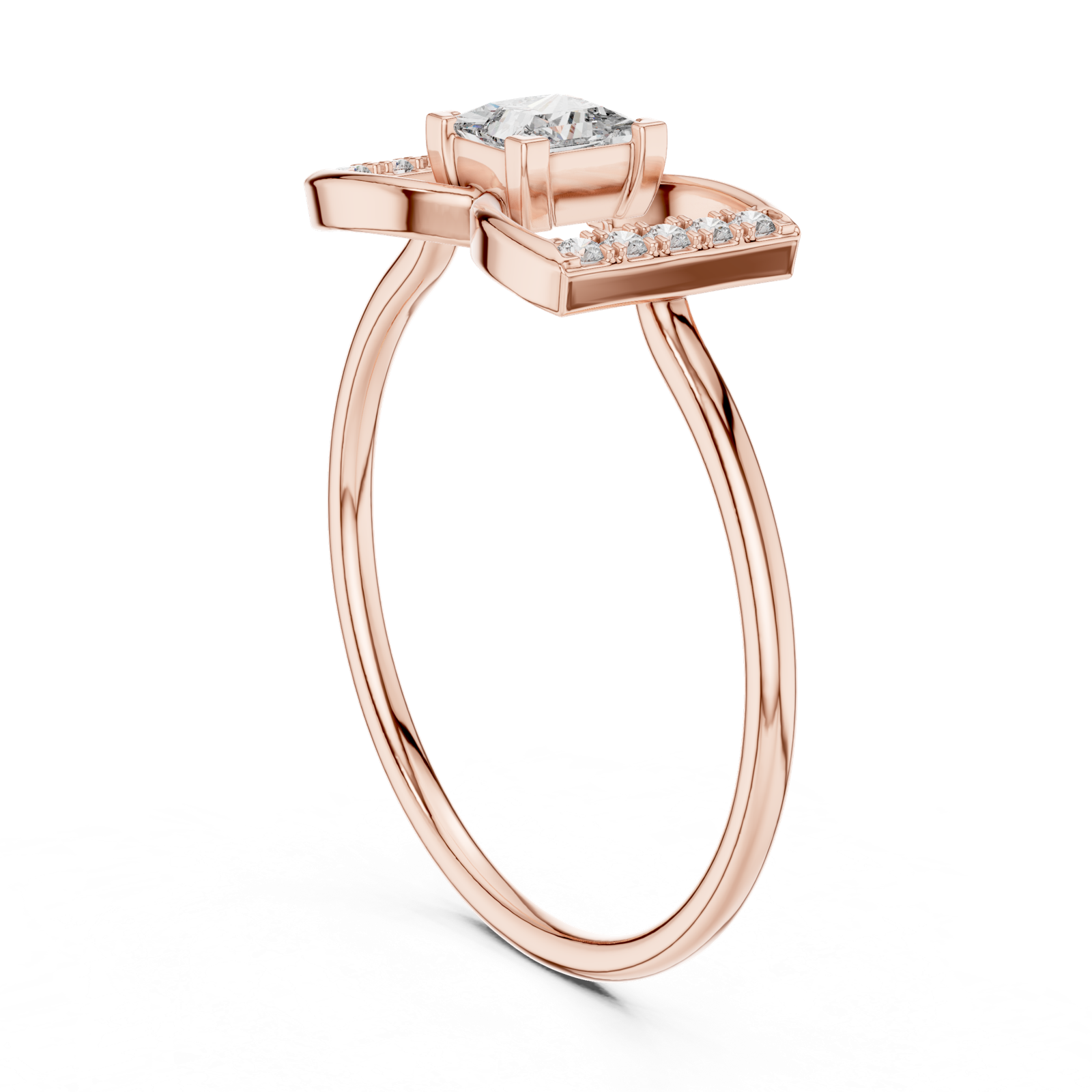 Gold Ring HLR-198, Rose Gold