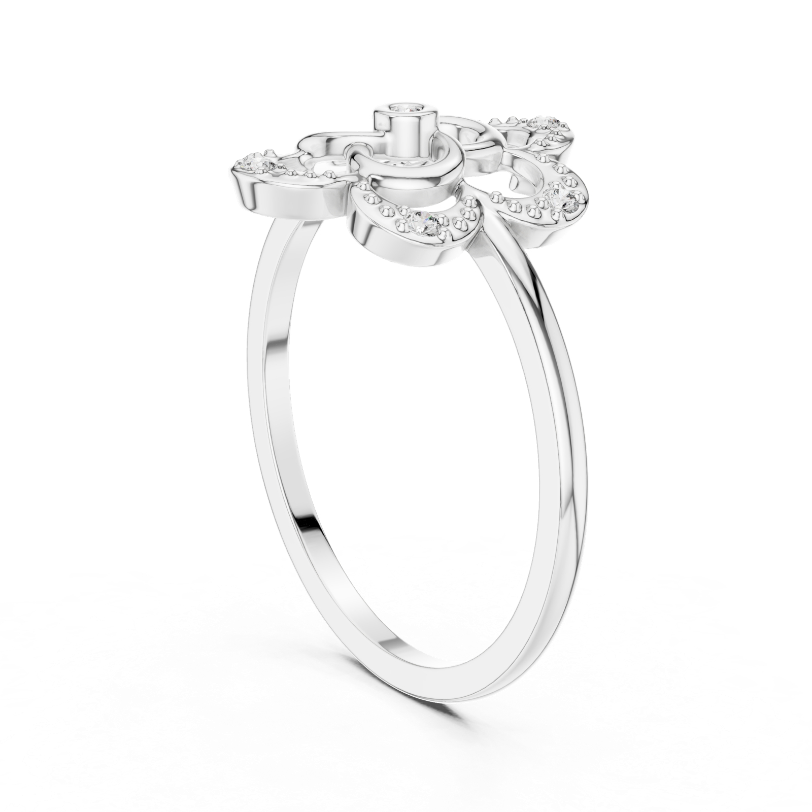 Gold Ring DR-6255, White Gold