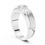 14K Solid Gold Lab Diamond Solitaire Ring, White Gold, view 1