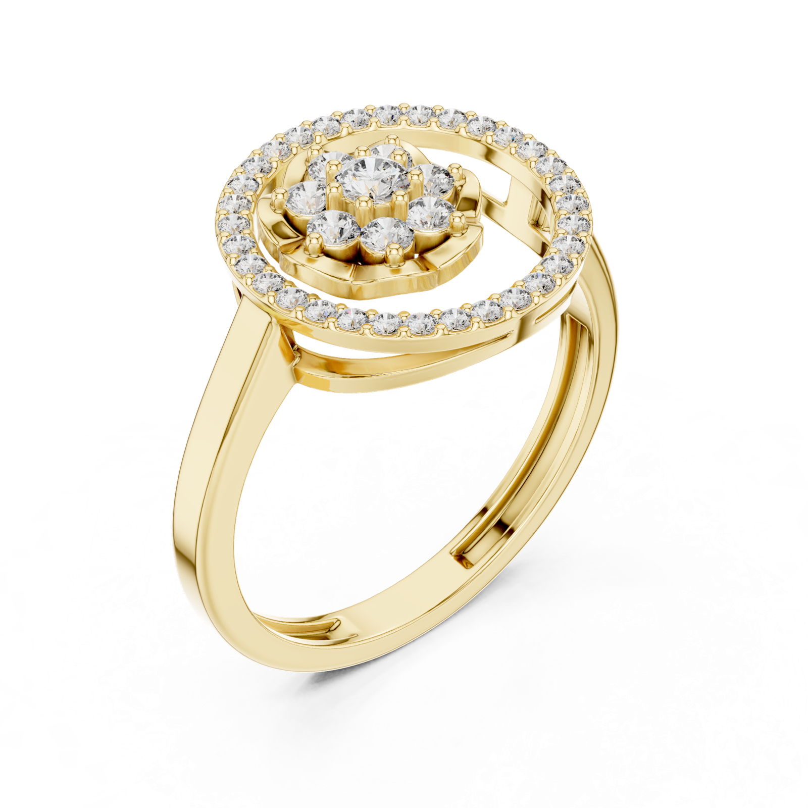 Gold Ring ALR-154, Yellow Gold, view 2