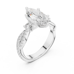 Gold Ring DDLR-1035, White Gold, view 2