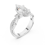 Gold Ring DDLR-1035, White Gold, view 2
