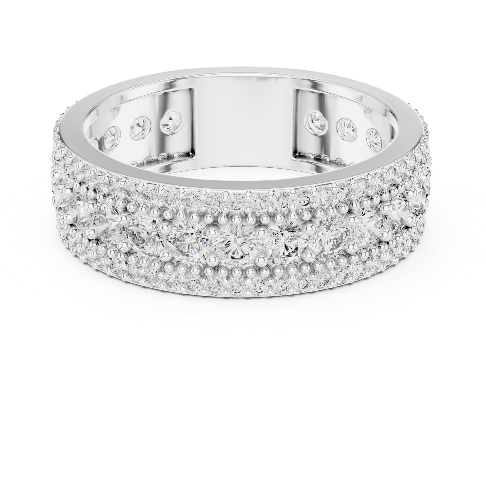 Gold Ring DDLR-224, White Gold, view 4