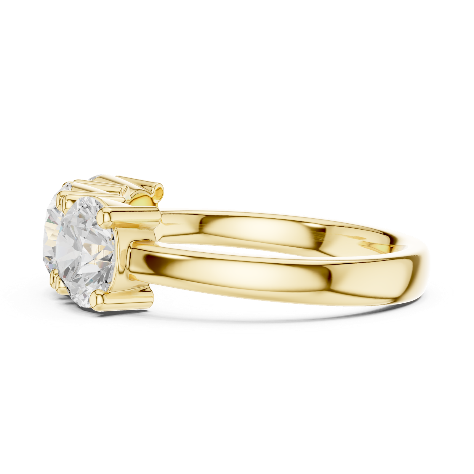 Gold Ring DDLR-613, Yellow Gold, view 3