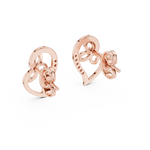 Gold Earrings 12-10031@E, Rose Gold, view 3