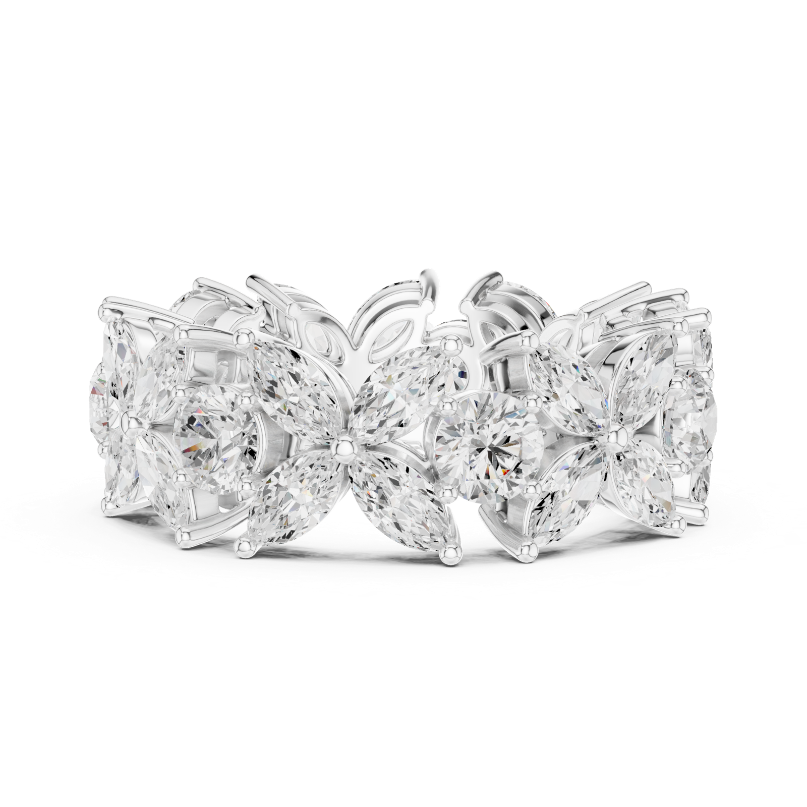 Gold Ring DDLR-439, White Gold, view 3