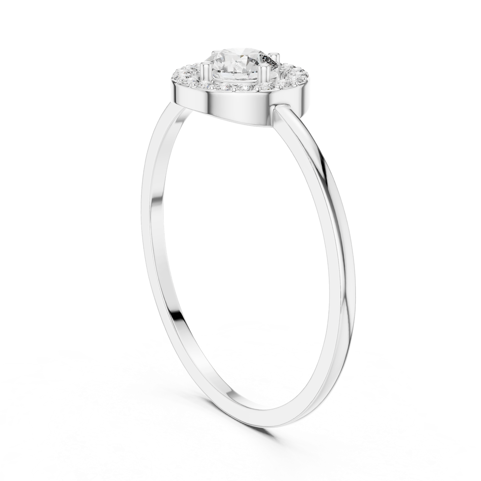 Gold Ring DR-6162, White Gold, view 1
