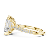 Gold Ring DDLR-260, Radiant center stone, Yellow Gold, view 3