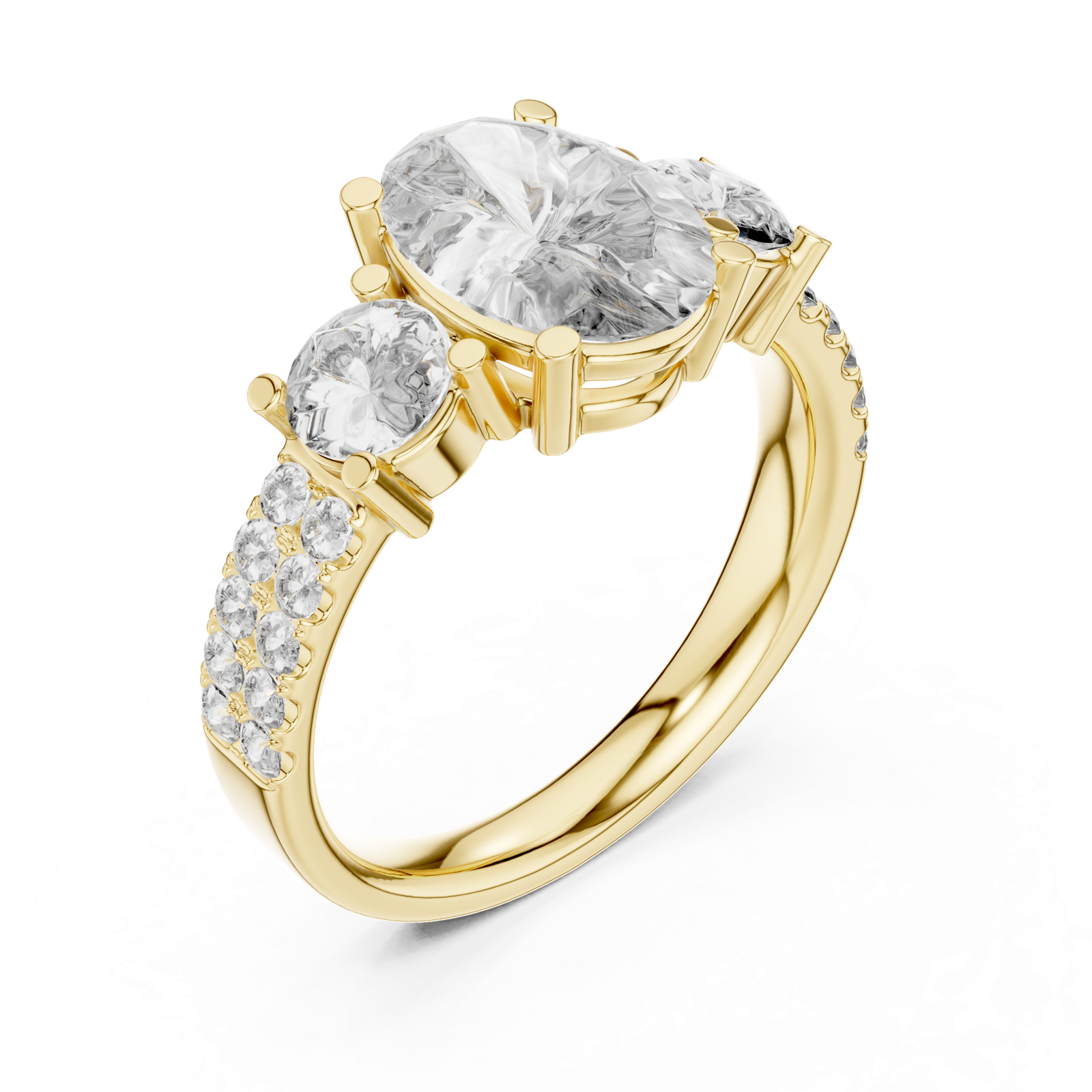 Gold Ring L03-689, Yellow Gold, view 2