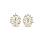 Gold Earrings AGDER-298, Yellow Gold, view 4
