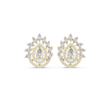 Gold Earrings AGDER-298, Yellow Gold, view 4