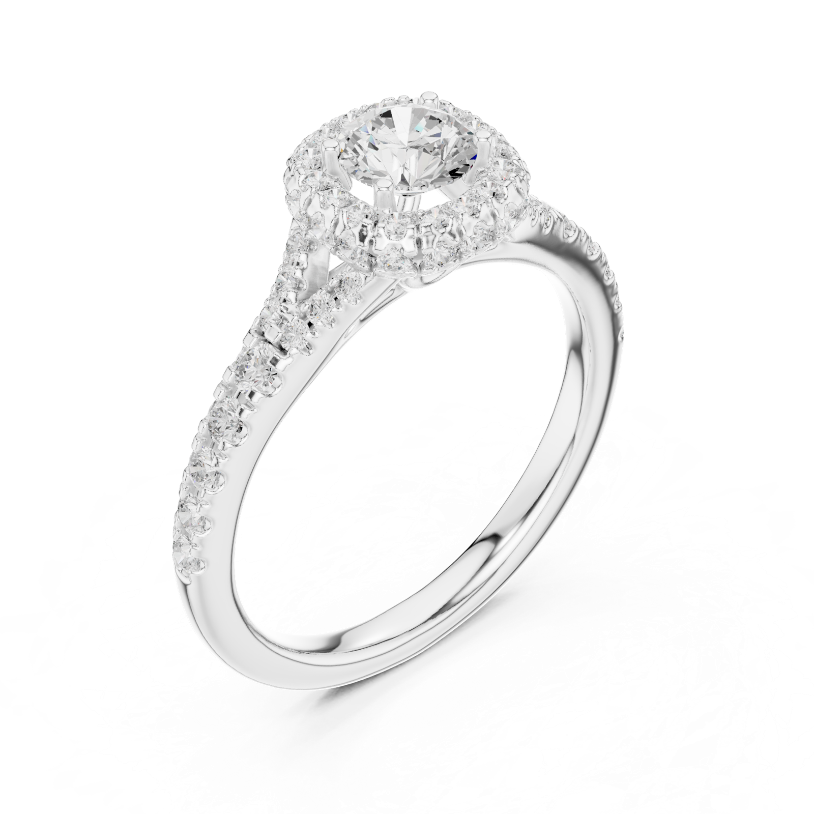 Gold Ring LR-0239, White Gold, view 2