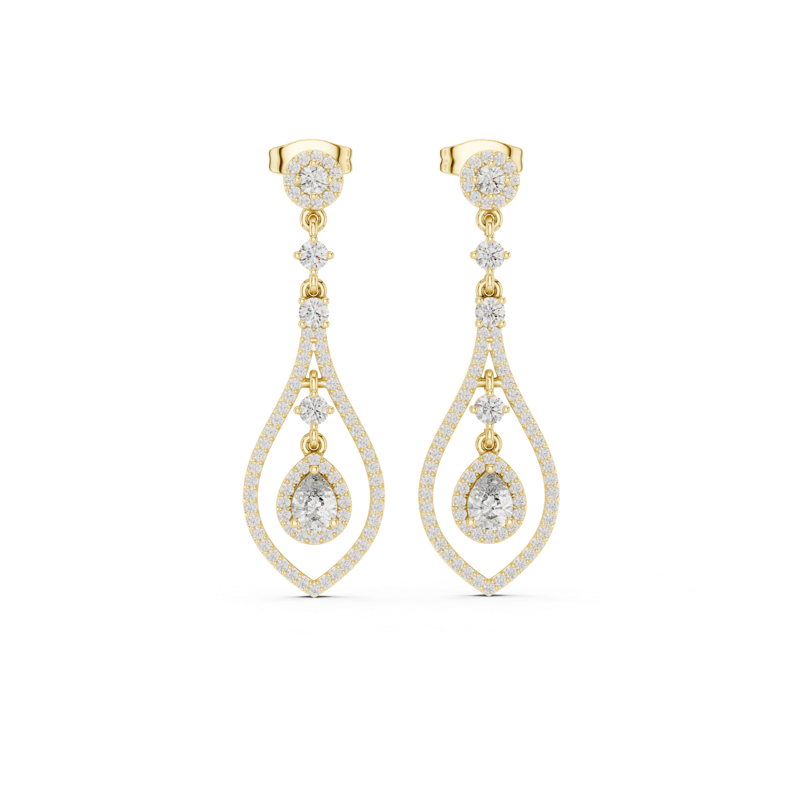 Gold Earrings 3-10006E_115_M, Yellow Gold