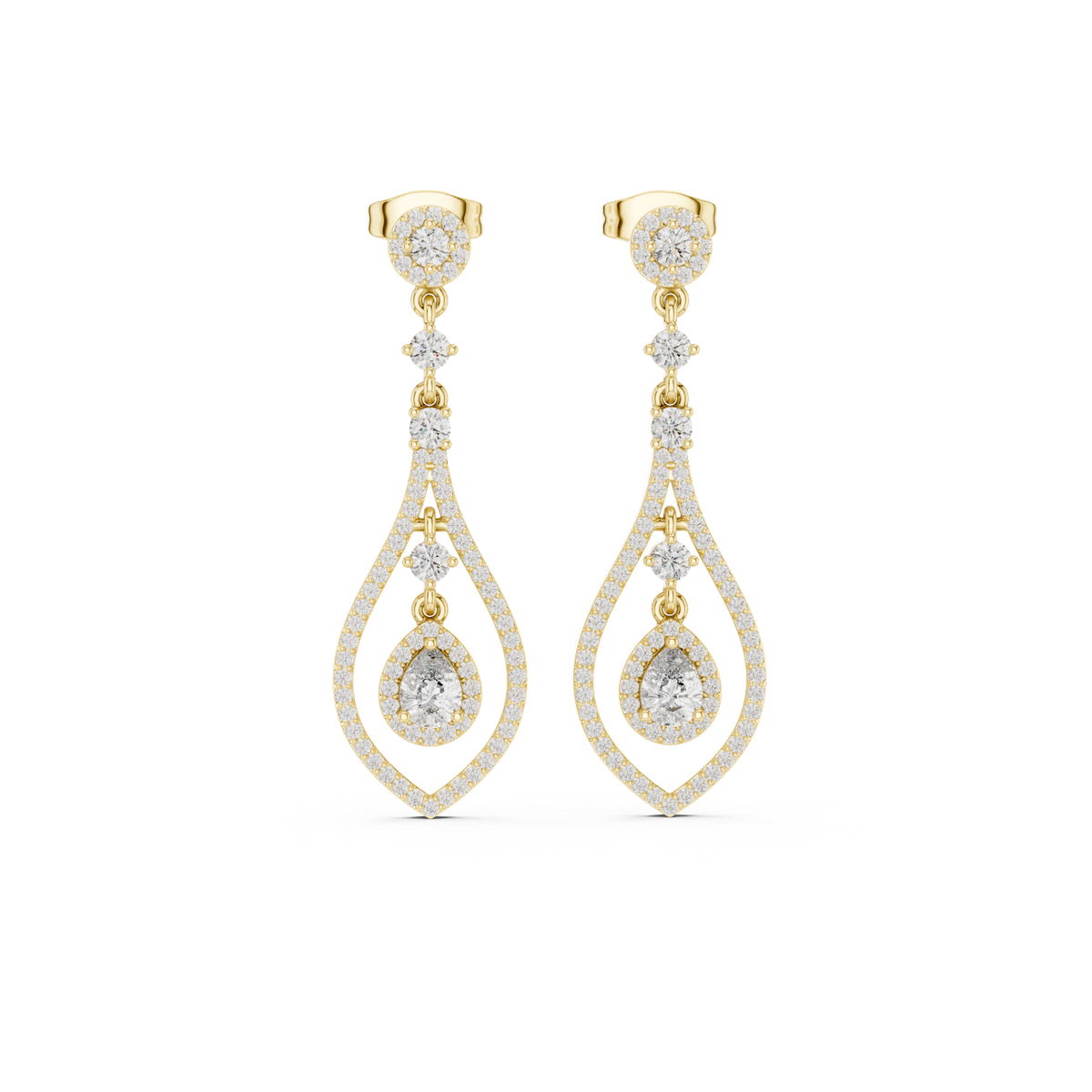 Gold Earrings 3-10006E_115_M, Yellow Gold