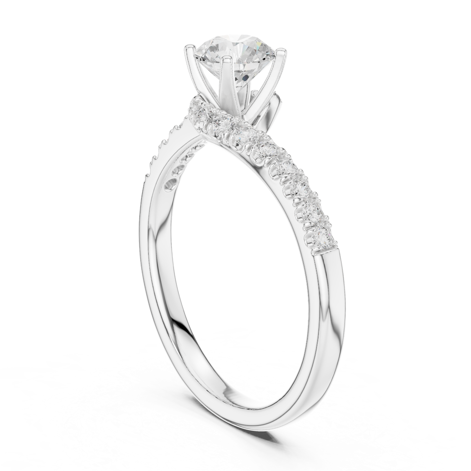 Gold Ring LR-0320, White Gold, view 1