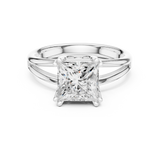 Gold Jewelry L36-7, Princess center stone, White Gold, view 4