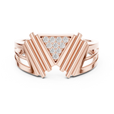 Gold Ring LR-01 (38), Rose Gold, view 4