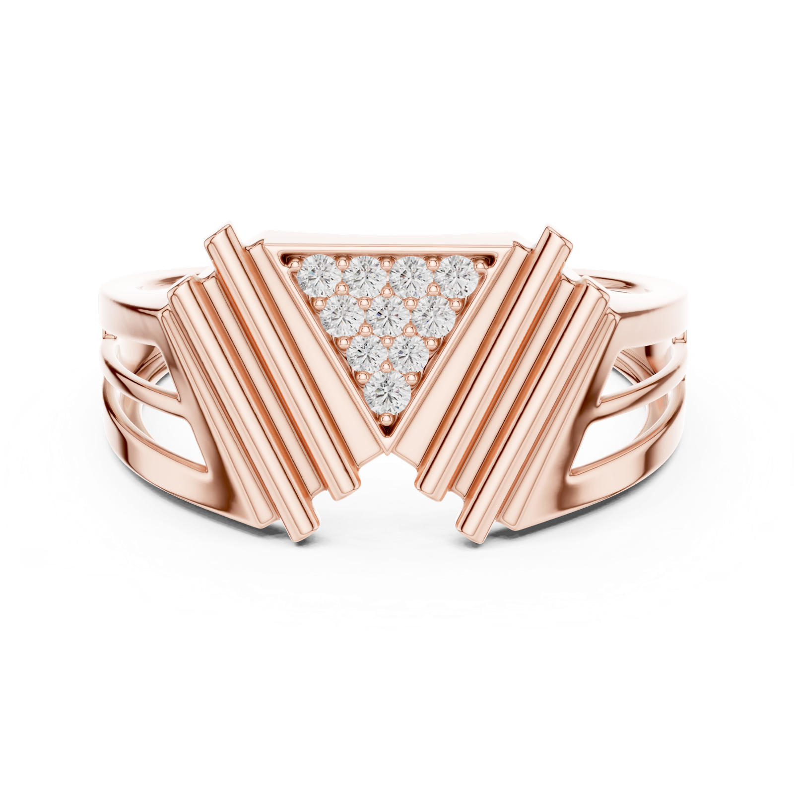 Gold Ring LR-01 (38), Rose Gold, view 4