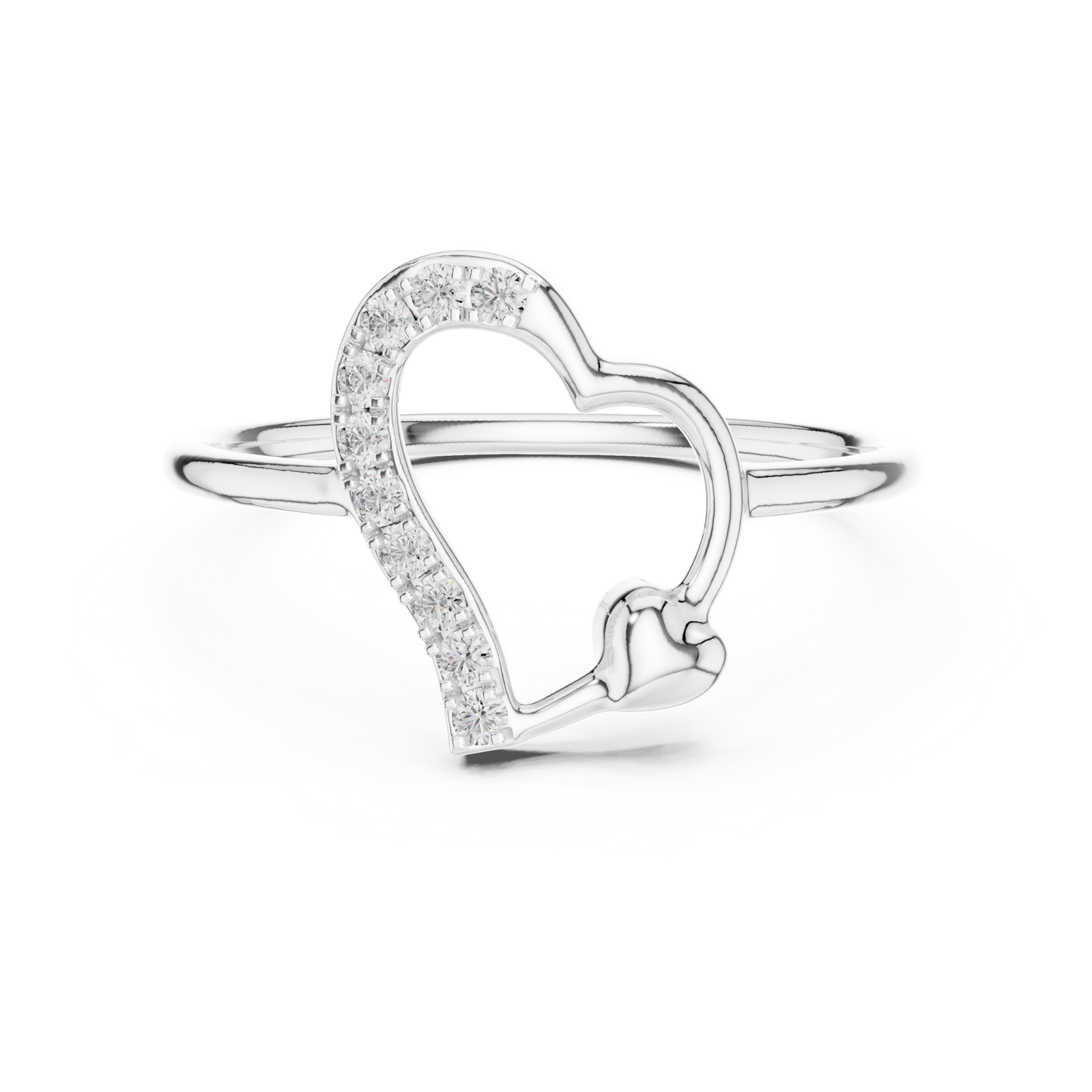 Gold Ring 12-10034@L, White Gold