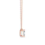 Gold Jewelry, Asscher center stone, Rose Gold, view 3