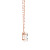 Gold Jewelry, Asscher center stone, Rose Gold, view 3