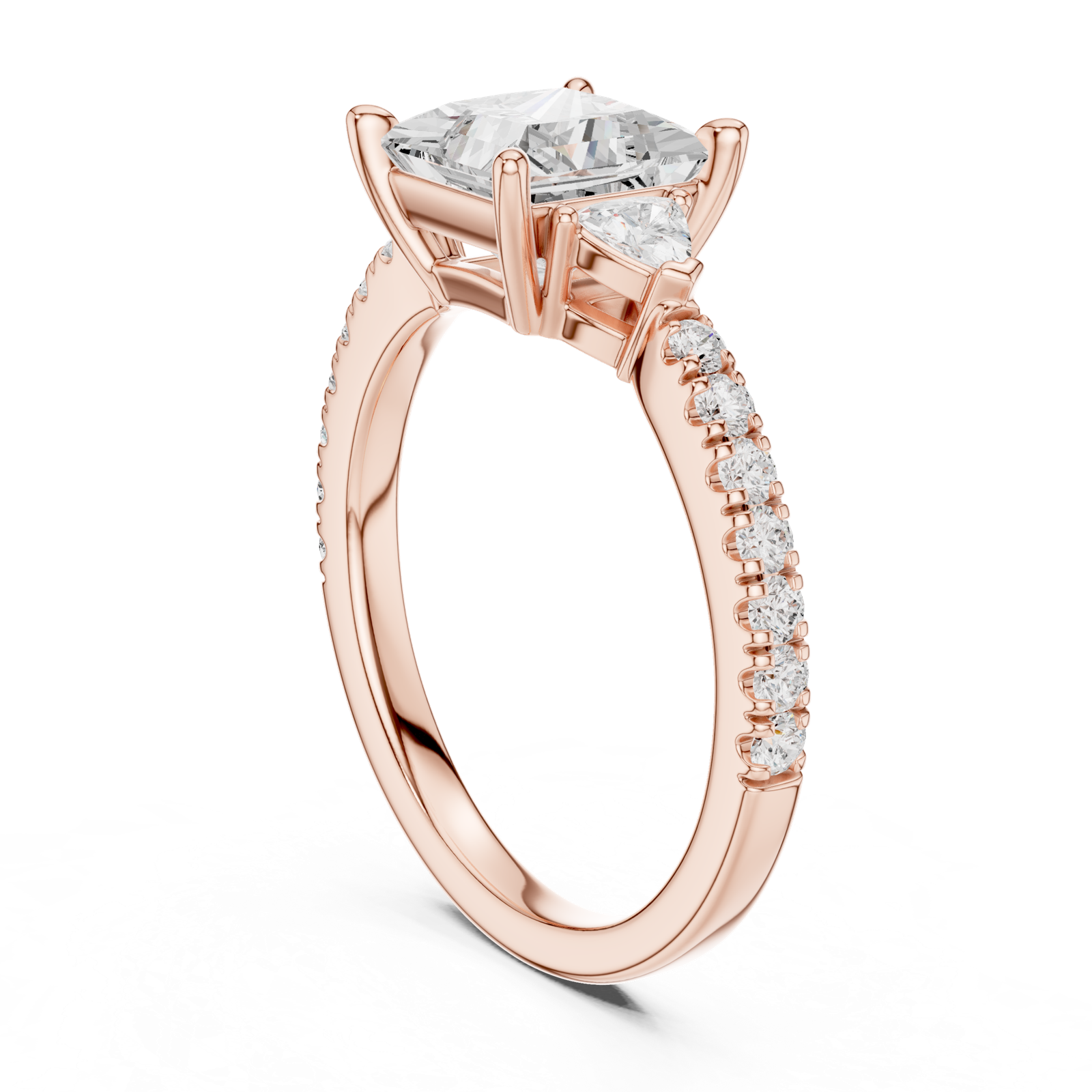 Gold Ring DDLR-861, Rose Gold, view 1