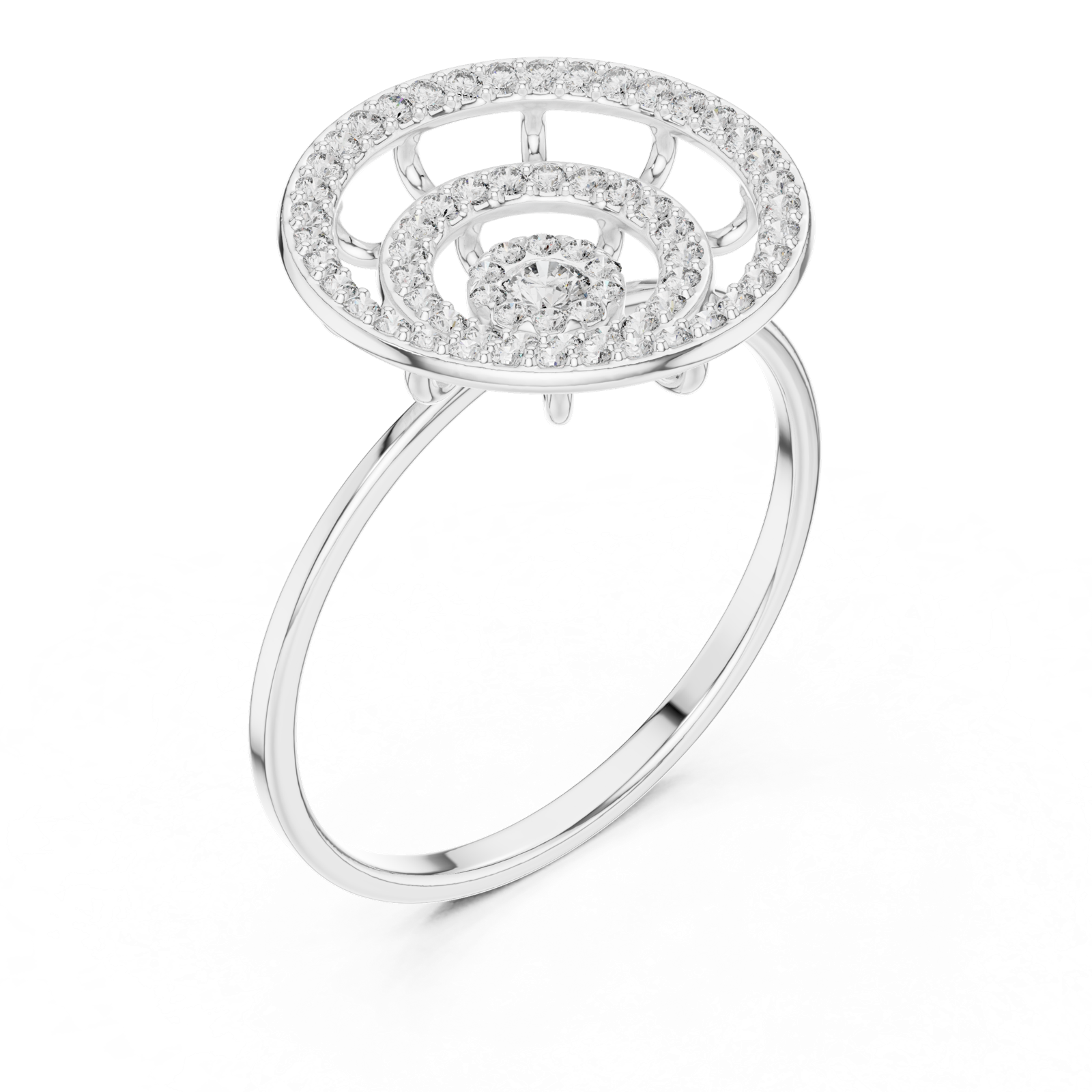 Gold Ring 1 (167), White Gold, view 2