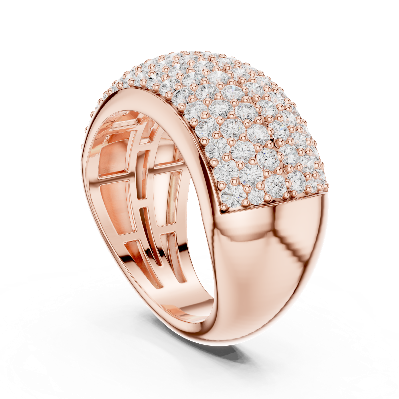 Gold Ring DDLR-316, Rose Gold, view 1