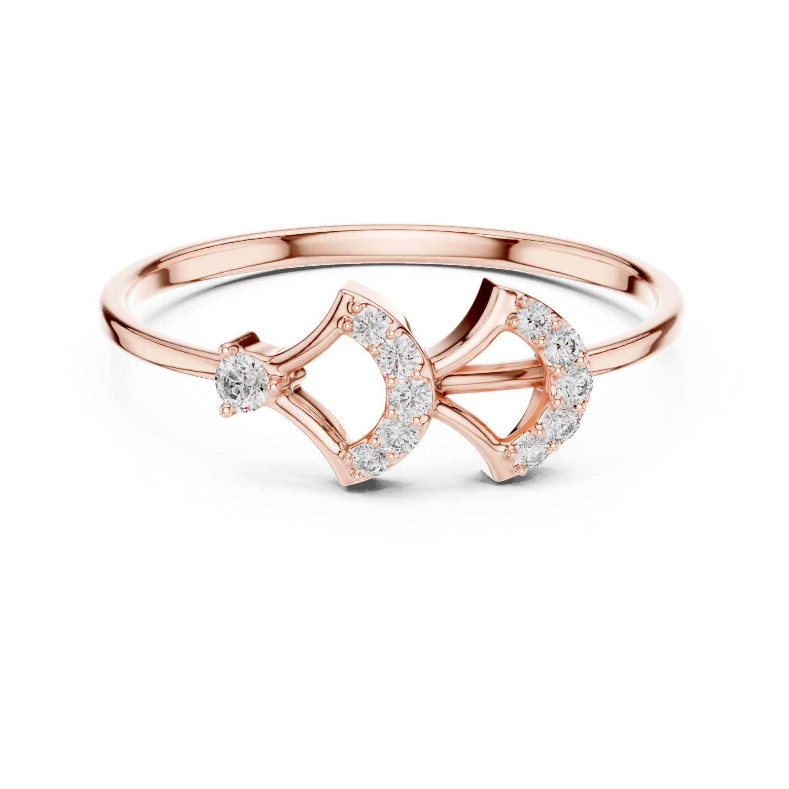 Gold Ring 1 (150), Rose Gold, view 4