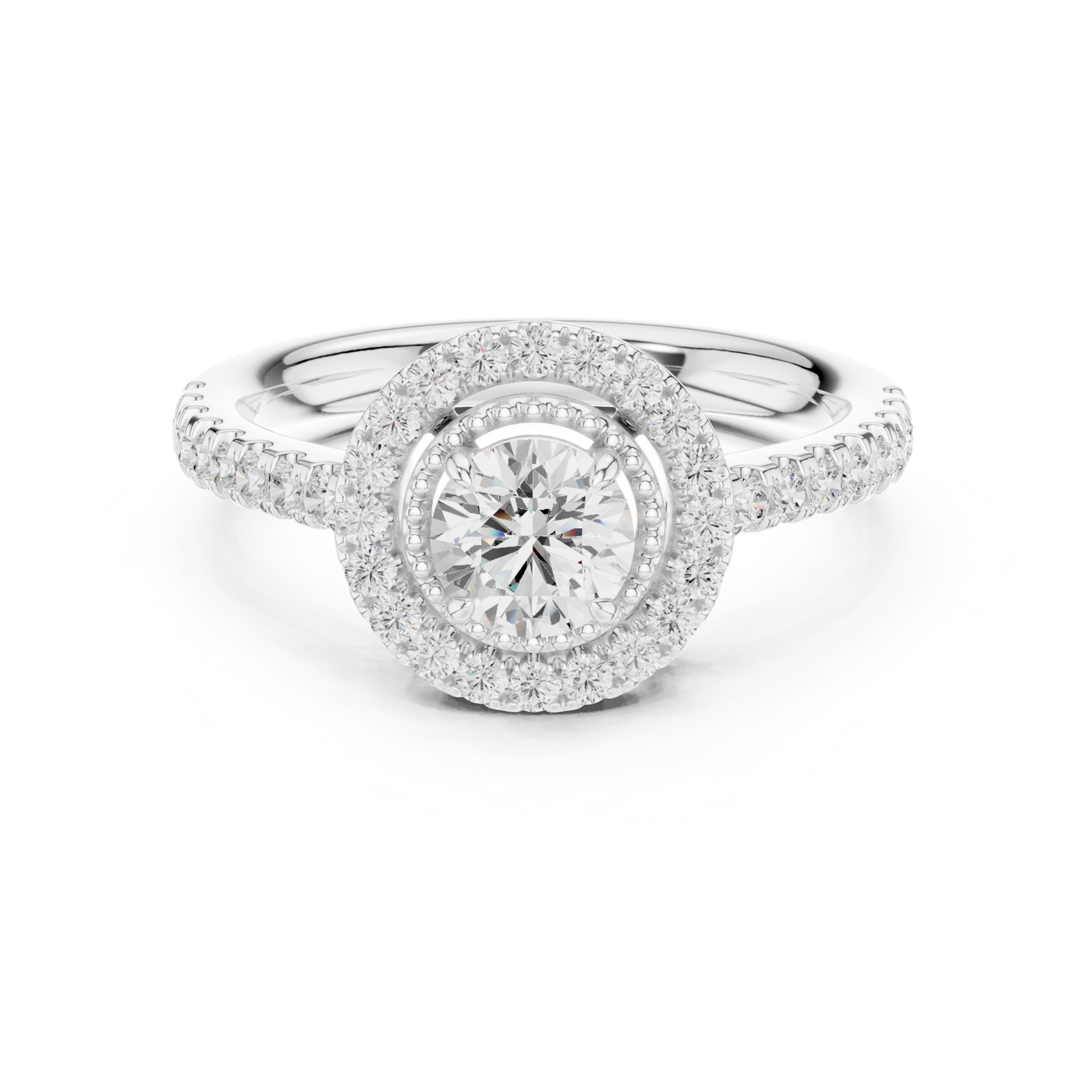 Gold Ring DDLR-668, White Gold, view 4