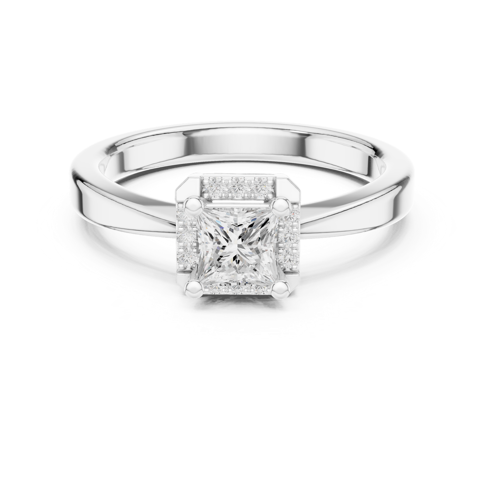 Gold Ring DDLR-492, White Gold, view 4