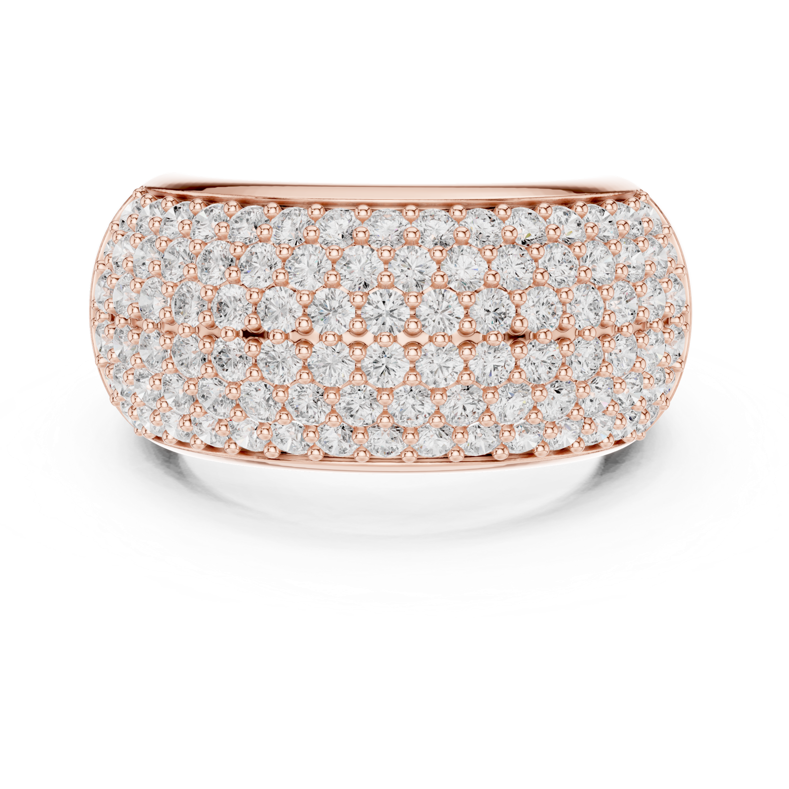 Gold Ring DDLR-316, Rose Gold, view 4